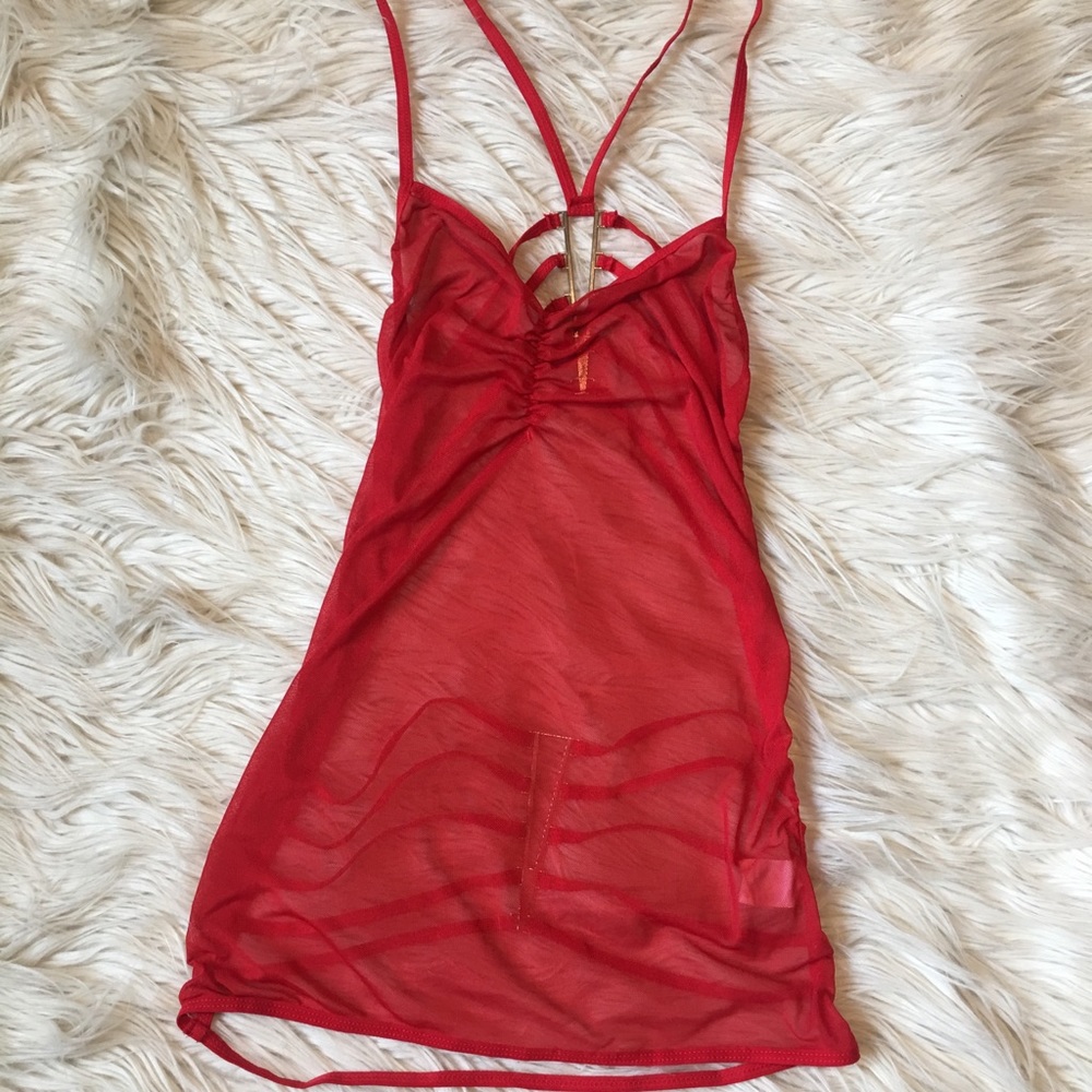 NWOTRed Strappy Lingerie Dress